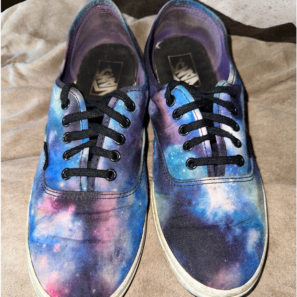 Gently used Vans sneakers in ‘galaxy’ colors